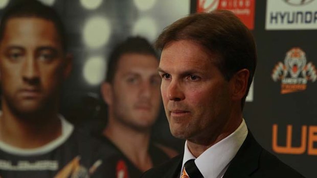 Top of the list &#8230; Mick Potter is unveiled as Tigers coach yesterday after a long search that ended with their first choice.