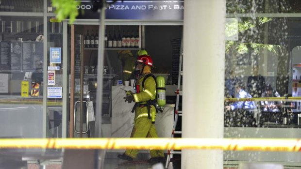 ACT Fire and Rescue attend a fire at the The Strip woodfire pizza and pasta bar in Woden.