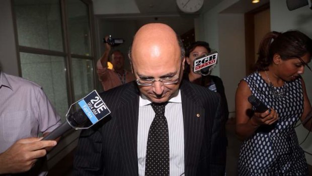A questionable salary: Senator Arthur Sinodinos was paid $200,000 for a part-time job with Australian Water Holdings.