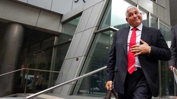 Mick Gatto leaves the County Court after his drink-driving hearing.