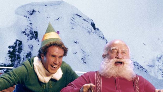 Will Ferrell and Ed Asner in <i>Elf</i>.