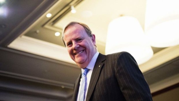Now showing: Former Treasurer Peter Costello appeared at a retail trade event at Cannes.