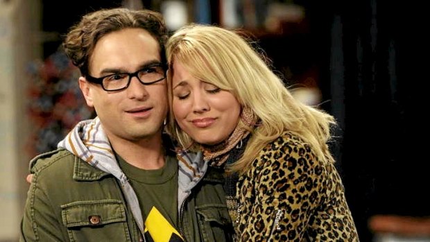 Favourite scenes ... Penny and Leonard (Kaley Cuoco and Johnny Galecki)