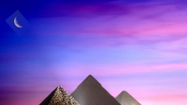The Pyramids of Giza.