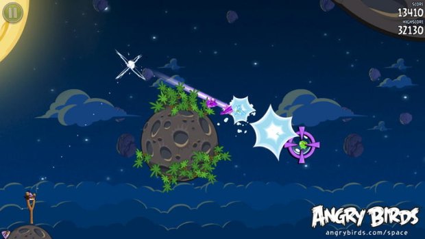 Go planet-hopping in Angry Birds Space.