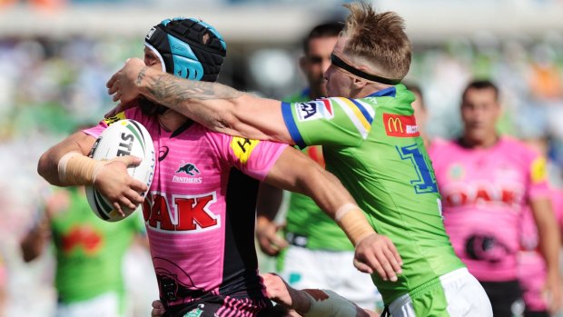 Hot stuff: the Panthers had a short turnaround after playing in 36-degree heat in Canberra.