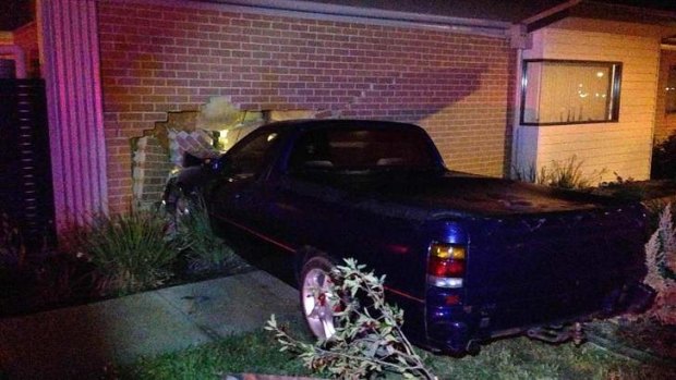 Drink drive warning... a 20-year-old man crashed his ute into a house in Harrison on Saturday.