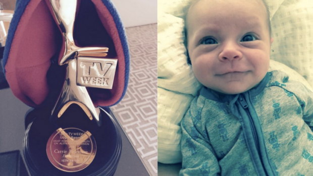 The morning after her Gold Logie win, Carrie Bickmore shared pictures of her two proudest achievements this year.