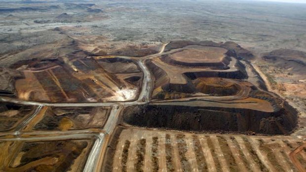 An aerial view of the Christmas Creek mine.