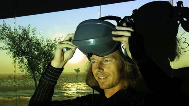 Dr Eric Malbos, part of team of researchers developing a virtual reality game to treat agrophobia. Photo: Peter Rae