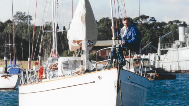 John Stanley aboard the Winston Churchill, which sank in 1998's Sydney to Hobart yacht race.