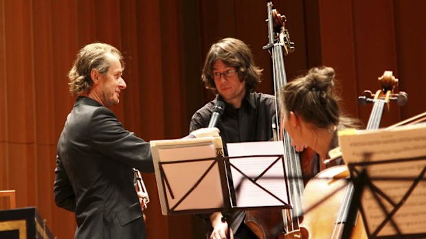 Fine musicianship on display: Richard Tognetti talks to emerging artist Josef Bisits on stage.