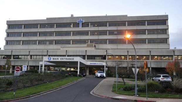 Financial doldrums: Calvary Hospital posted a $4.9 million deficit last financial year, down from a $1.1 million surplus in 2012-13. 