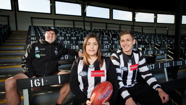 Collingwood Knights players Renee Bonnici and Cody Miles.