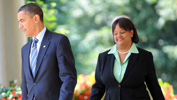 Controversial position ... President Barack Obama with the US Surgeon-General Regina Benjamin.