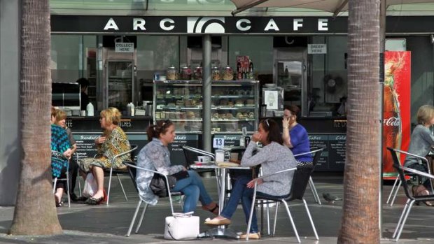 Quay Assets: The Arc Cafe at lunchtime on Friday.