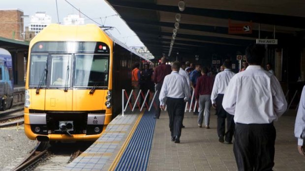 Better late ... the new Waratah train is a fortnight away.