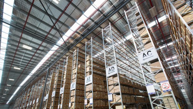 Storage space: The warehouse is stacked to the rafters.