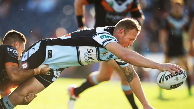 Interest: Sharks backrower Luke Lewis.