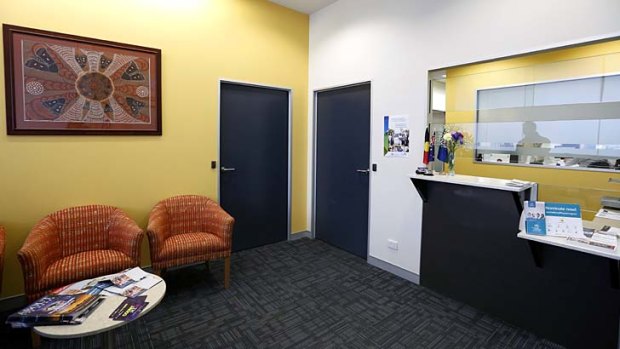 The interior reception area of the new electoral office in Queanbeyan.