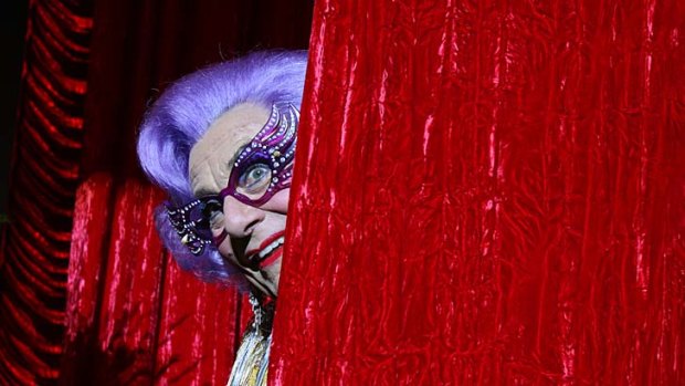 Farewell possums ... Dame Edna Everage is a reluctant retiree.