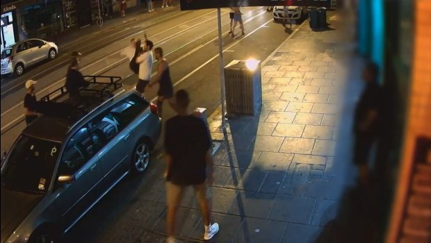 CCTV footage captured of the brawl on Chapel Street.