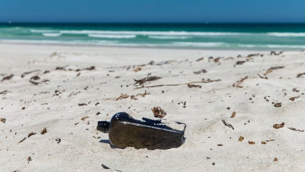 The message in a bottle was discovered near Wedge Island.  