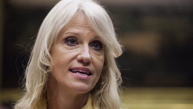 Kellyanne Conway, senior adviser to Donald Trump, is considered a good party guest who has ambitions to stay on in Washington after the Trump presidency.