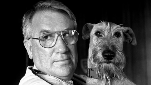 Dr Wirth with his Irish terrier "Sheelagh" in 1997.