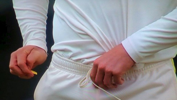 Caught red-handed: Cameron Bancroft has been charged with ball tampering.