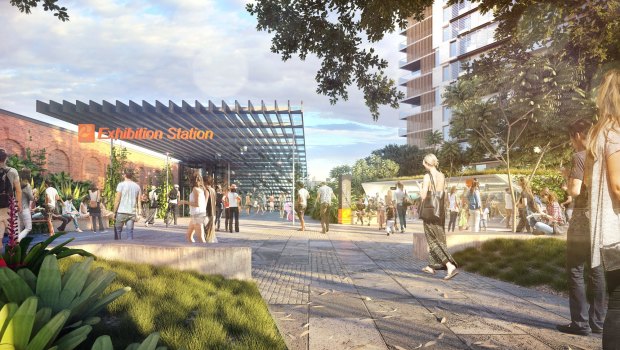 Cross River Rail's proposed Exhibition station at Bowen Hills.