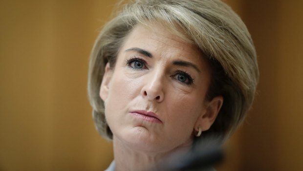 Minister for Jobs and Innovation Michaelia Cash during an estimates hearing at Parliament House.