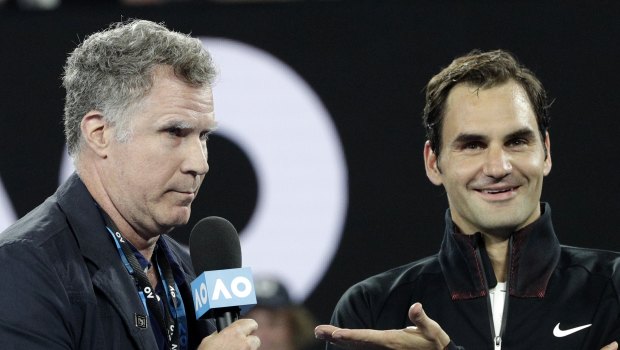 Will Ferrell interviews Roger Federer.