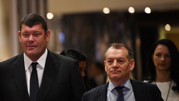 James Packer and Crown executive chairman John Alexander.