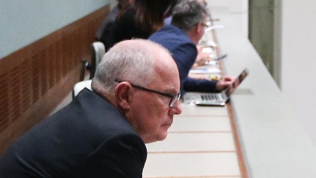 Michael Gordon observing Question Time at Parliament House in Canberra.