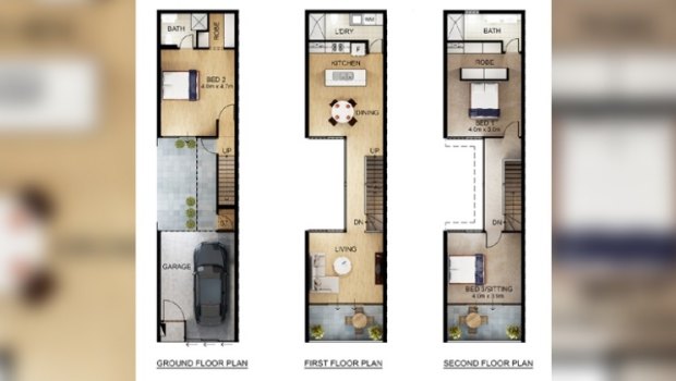 A South Australian floor plan for micro-housing. 
