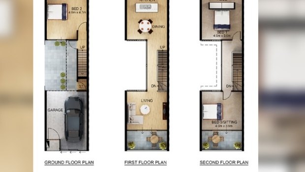 A South Australian floor plan for micro-housing. 