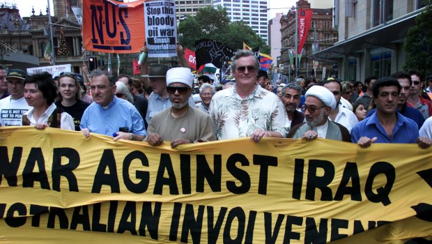 Sydneysiders protest against Australian involvement in Iraq.