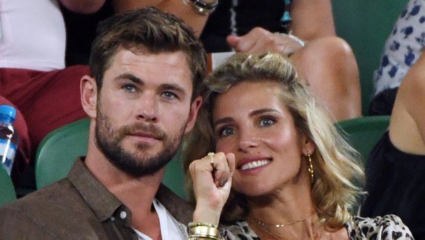 Winemakers of the future? Chris Hemsworth and wife Elsa Pataky.