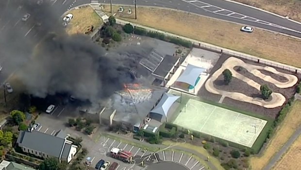 A fire has broken out at a recreation centre.