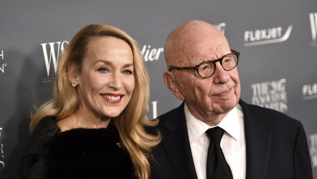 Jerry Hall and Rupert Murdoch.