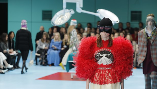 Hollywood was one of the references in Alessandro Michele's show, which he titled Cyborg.