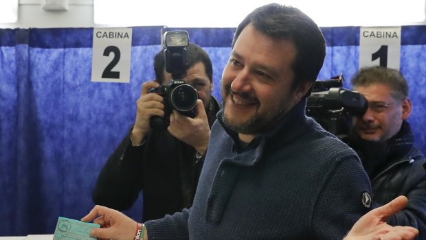Leader of the Northern League party, Matteo Salvini.