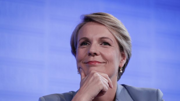 Deputy Opposition Leader Tanya Plibersek delivers her International Women's Day address to the National Press Club of Australia in Canberra on Wednesday 7 March 2018. 