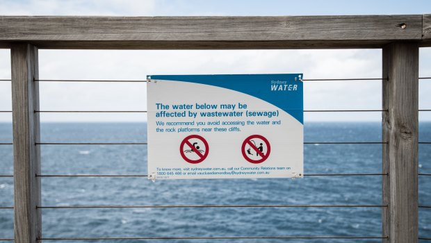 A warning on the boardwalk near Diamond Bay.