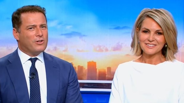 Today's Karl Stefanovic with new co-host, Georgie Gardner.