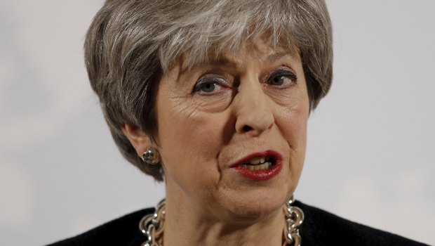 Under pressure: British PM Theresa May.