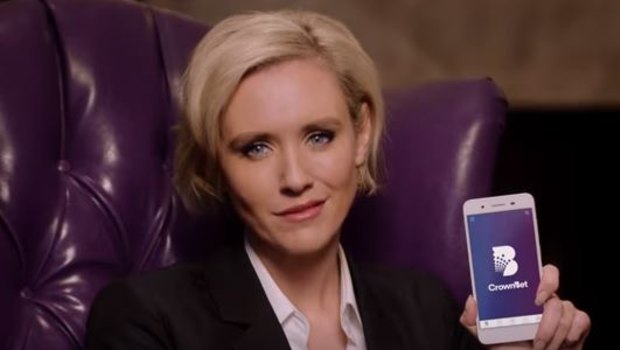 Actor and model Nicky Whelan in CrownBet's latest marketing campaign.