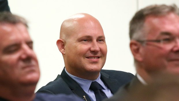 QLD Labor MP Curtis Pitt attends a Labor Caucus meeting at Parliament House on Monday.