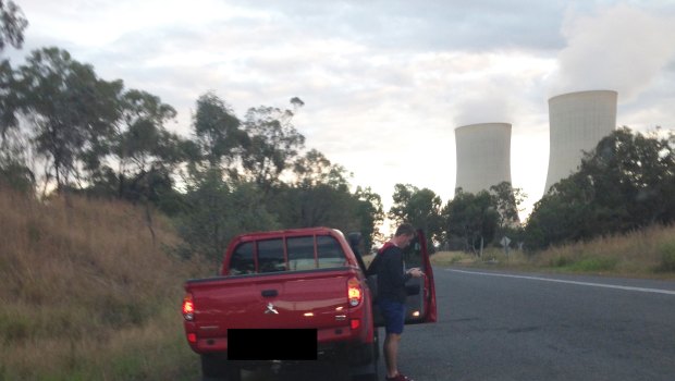 A security guard witnessed One Nation staffer James Ashby flying a drone near Stanwell power station, south-west of Rockhampton on July 13. He is understood to have handed over a business card before leaving.